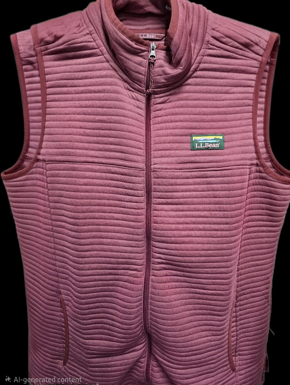 L.L. Bean Quilted Sleeveless Vest in Mauve